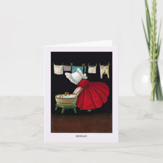 Carte Début des années 1900 Lundi Sunbonnet Sue