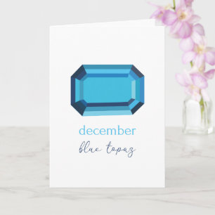 Carte Décembre Birthstone Blue Topaz