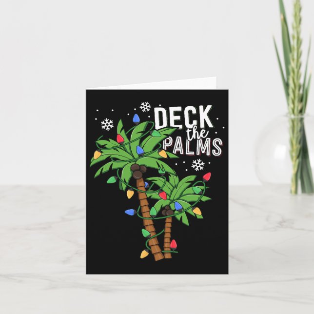 Carte Deck Les Palms Tropical Hawaii Christmas Palm Tree (Devant)