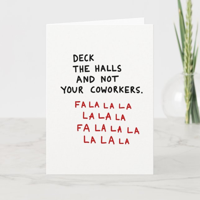 Carte Deck The Halls Not Your Coworkers (Devant)