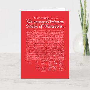 Carte Déclaration d'indépendance des États-Unis