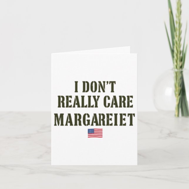 Carte Déclaration Margaret sans inquiétude Sticker Tee (Devant)