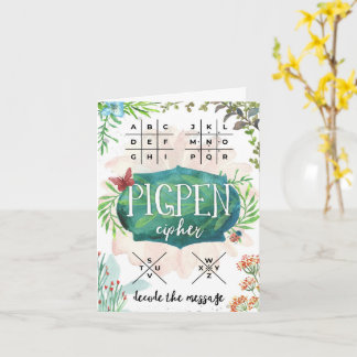 Carte Décodez votre message avec le pher Pigpen