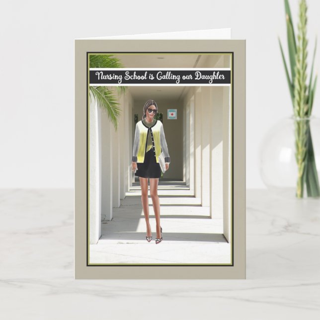 Carte d'école de soins infirmiers pour le départ d (Devant)