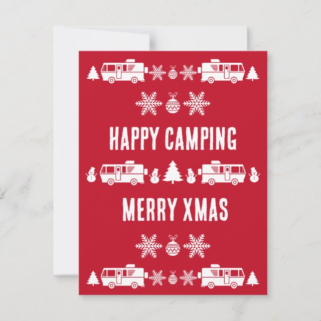 Carte Décor de Noël RV Motorhome (Devant)