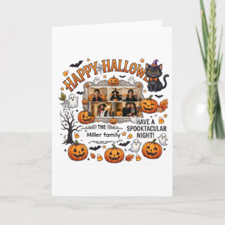 Carte Décor et vêtements de famille Halloween personnali