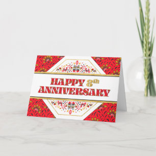 Carte Décor Motif du 8e anniversaire de l'employé