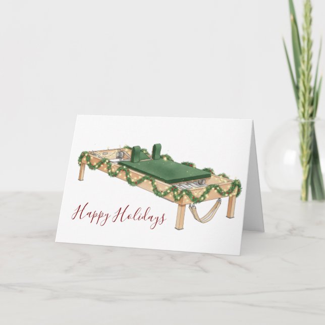 Carte Decorated Pilates Reformer Illustration (Devant)