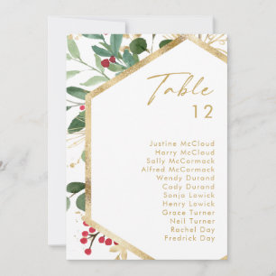 Carte Décoration de Noël Moderne Graphique de Numéro de 