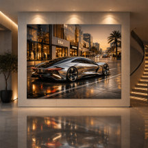 Décoration murale de supercar design élégant