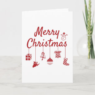 Carte Décorations de Noël joyeuses