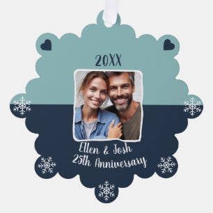 Carte Décorative 25e anniversaire du Mariage d'argent