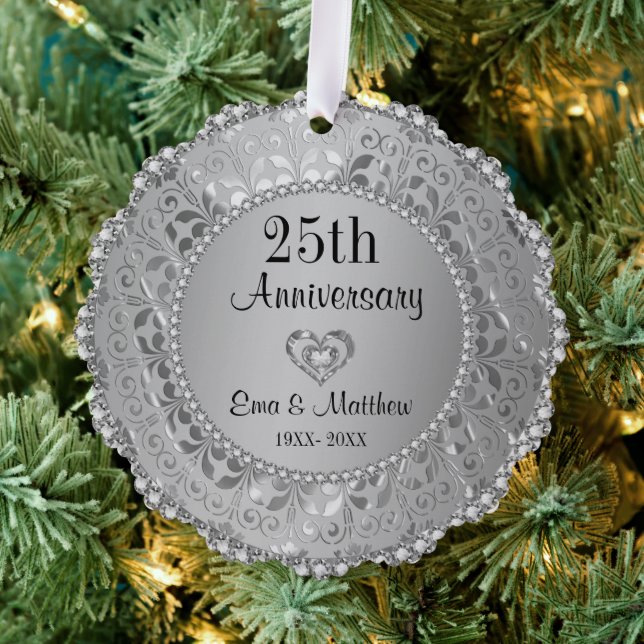 Carte Décorative 25e Wedding Anniversary (Insitu (Arbre))