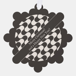 Carte Décorative Abstract Waves Black and White with Text