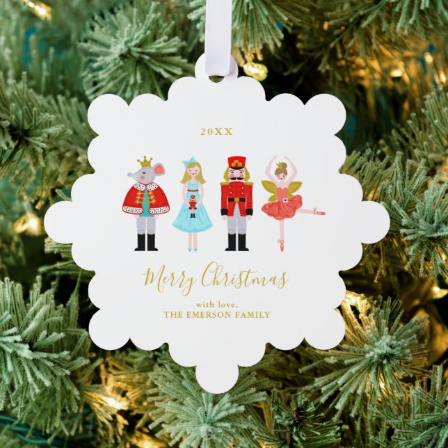 Carte Décorative Aquarelle Noël Nutcracker Photo personnalisée (Insitu (Arbre))