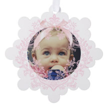 arc rose Baptême merci