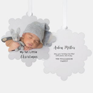 Carte Décorative Baby First Little Christmas Photo