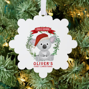 Carte Décorative Baby Koala Premier Noël