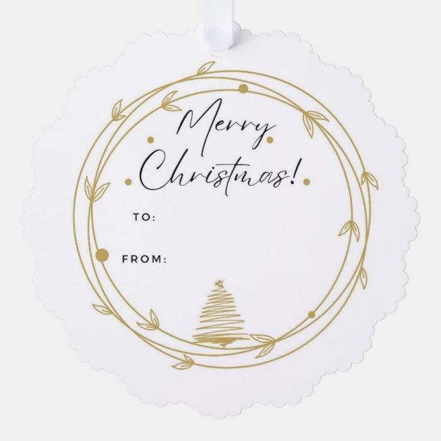 Carte Décorative Balise Cadeau de Noël (Recto)