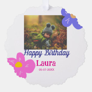 Carte Décorative Bébé enfants 1er anniversaire ajouter le nom date