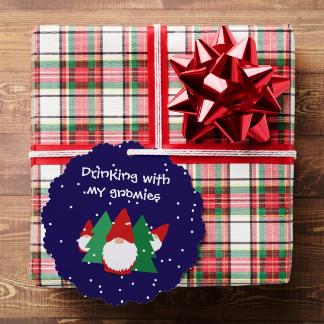 Carte Décorative Boire avec mes gnomes drôle Noël (Insitu (Cadeau))