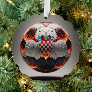 Carte Décorative Boule de football croate fière