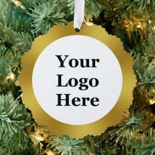 Carte Décorative Business Gold et White Votre logo ici Modèle