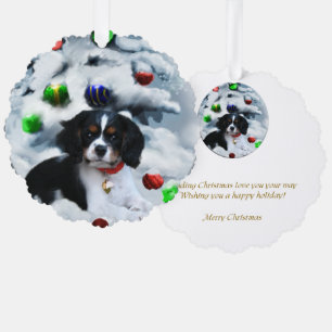 Carte Décorative Cadeaux de Noël Cavalier King Charles Spaniel