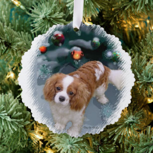 Carte Décorative Cadeaux de Noël Cavalier King Charles Spaniel