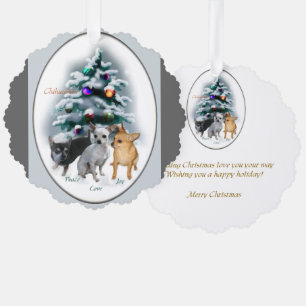 Carte Décorative Cadeaux de Noël du Chihuahua
