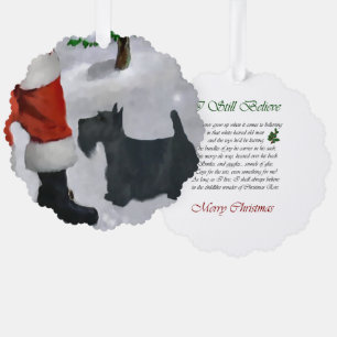 Carte Décorative Cadeaux de Noël écossais Terrier