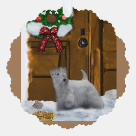 Carte Décorative Cadeaux de Noël Sealyham Terrier
