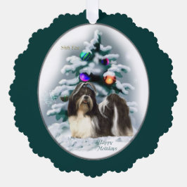 Carte Décorative Cadeaux de Noël Shih Tzu