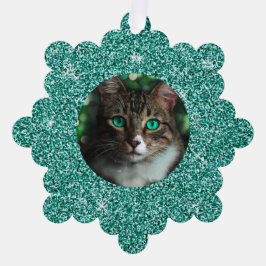 Carte Décorative Cadre Parties scintillant Bleu Noël