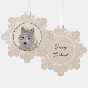 Carte Décorative Cairn Terrier Peinture Chiot - Art Chien original