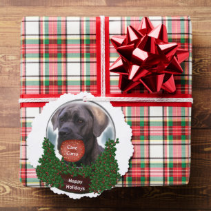 Carte Décorative Canne Corso Noël