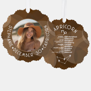 Carte Décorative Capricorne Zodiac Astrologie Signal photo Date de