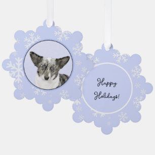Carte Décorative Cardigan Welsh Corgi Peinture - Art Chien original