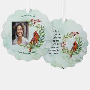 Carte Décorative Cardinal oiseau souvenir mémorial