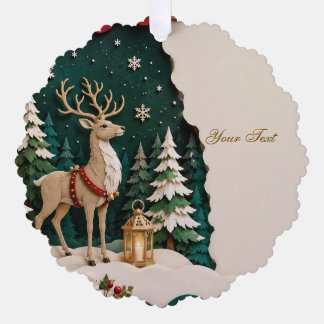 Carte Décorative Cerf de Noël Forest Frame