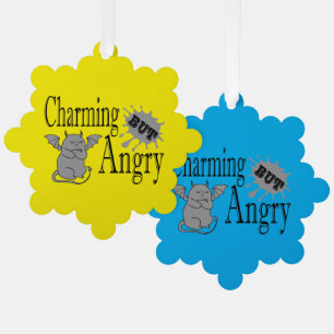 Carte Décorative Charming mais en colère petit chat diable drôle ci