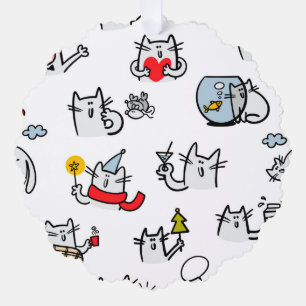 Carte Décorative Chats amusants, lait et magie.