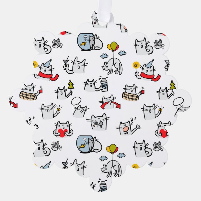 Carte Décorative Chats amusants, lait et magie. (Recto)