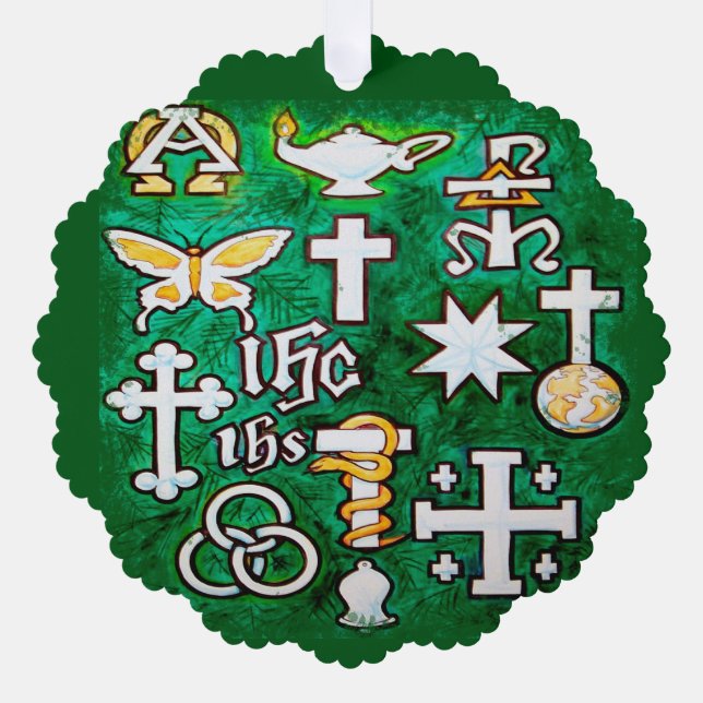 Carte Décorative Chrismons (Recto)