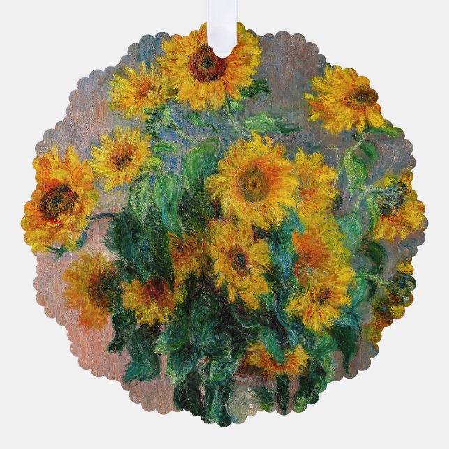 Carte Décorative Claude Monet - Bouquet de tournesols (Recto)