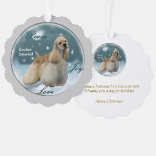 Carte Décorative Cocker Spaniel Cadeaux de Noël