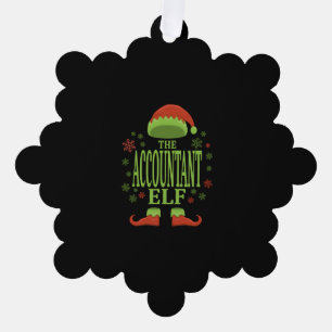 Carte Décorative Comptable Elfe de Noël