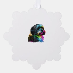 Carte Décorative Conception Pop Art de Chien Havanais Amoureux de H