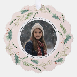 Carte Décorative Couronne de Noël | Joyeux tout photo