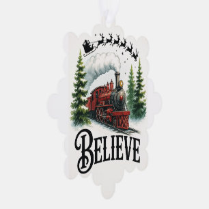 Carte Décorative Croire au train magique